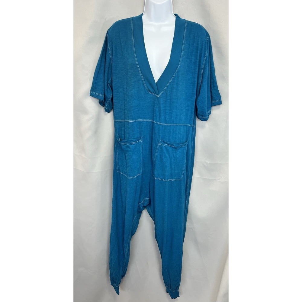 Natural Life Blue Charlie Jumpsuit Oversized Jumper Pockets‎ Size XS